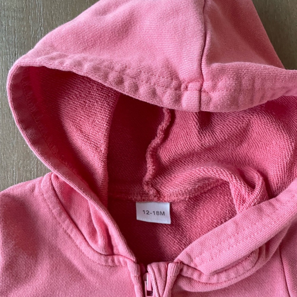 Fleece Zipper Romper in Pink 12-18 Months - Picture 5 of 5